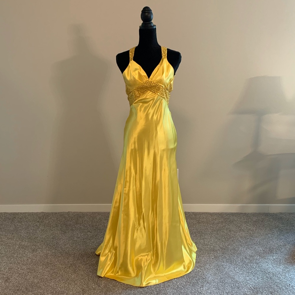 Jessica McClintock Floor Length Satin Dress sz 7